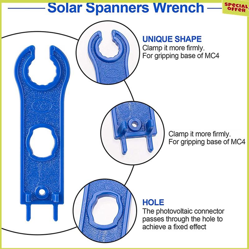 A34R 12PCS Solar Connector Tool Wrenches, Solar Panel Connector Assembly Tool For  Connectors,Plastic Solar Wrench Spanner