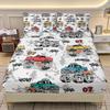Разнообразный гоночный узор матрас трехкомпонентный цифровая печать комплект постельного белья для пары