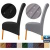 Waterproof Big Chair Cover Stretch Dining Chair Covers For Kitchen Elastic High Back Long Back Chair Slipcovers For Home Hotel