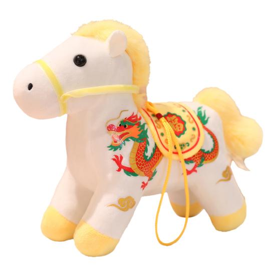 Cute Mini Horse Pendant Keychain Good Luck Horse Ornament Simulation Stuffed Animal Chinese Zodiac Horse Gift
