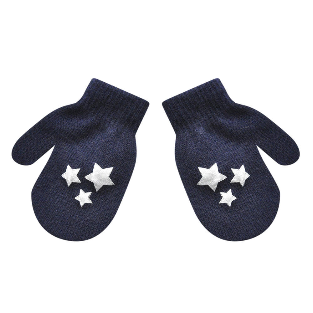 Infant Baby Cute Star Print Hot Girls Boys Of Winter Warm Gloves