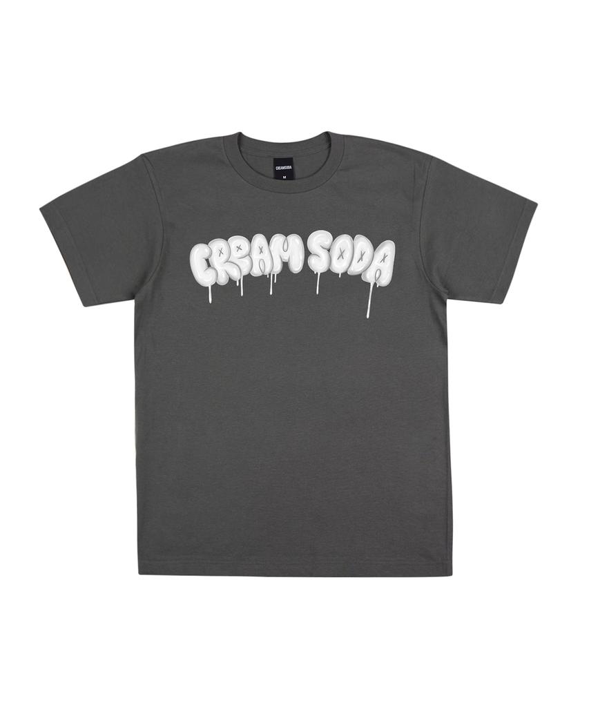 CREAM SODA LAB Crsdel Футболка с коротким рукавом и графическим логотипом-шариком Угольный