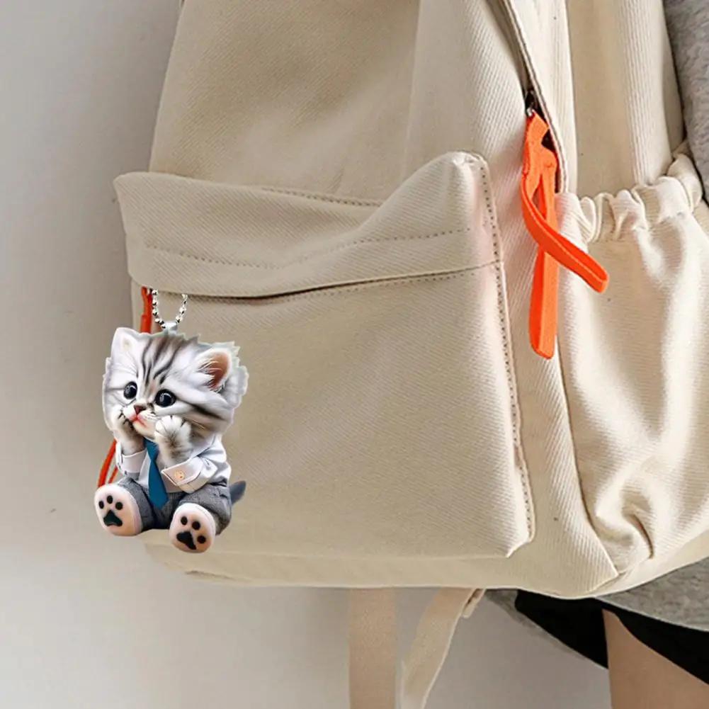 Автомобильный кулон, подвесной орнамент с цепочкой, реалистичное животное в форме кошки, зеркало заднего вида, подвесной декор, аксессуары для салона автомобиля