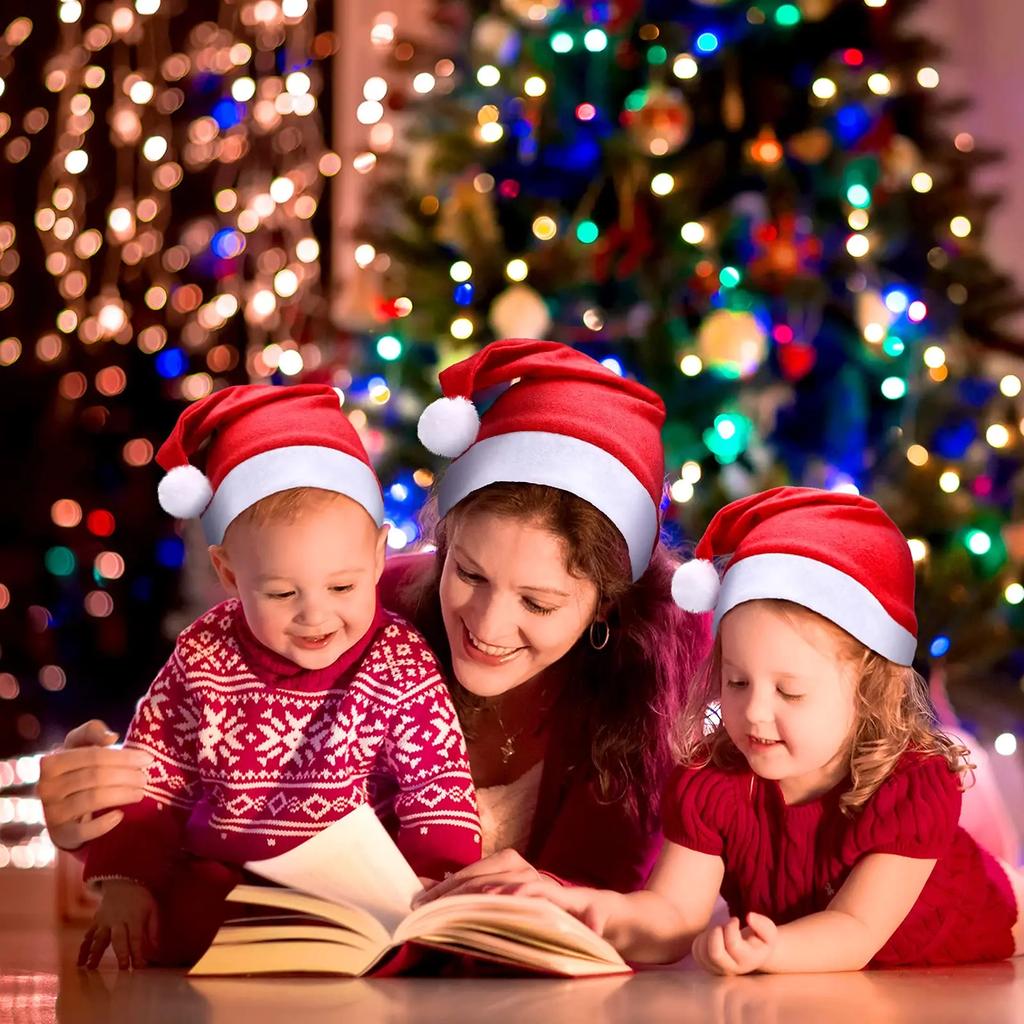 Christmas Hat Red Adult Children Christmas Hat Santa Claus Hat Christmas Gifts Christmas Decorations