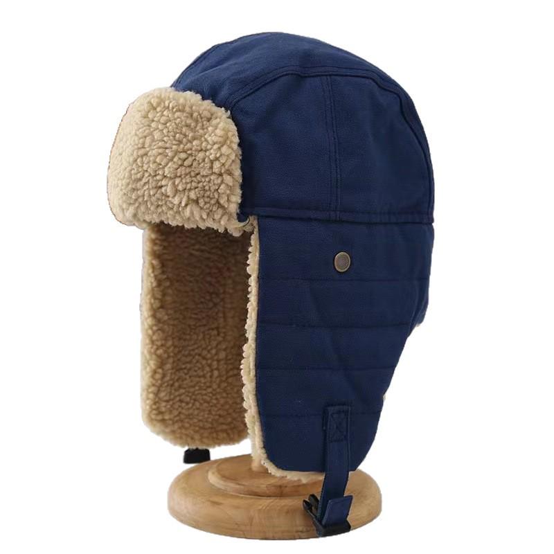 Lei Feng Winter Retro Aviator Hat - Unisex Ear Protection for Riding and Warmth