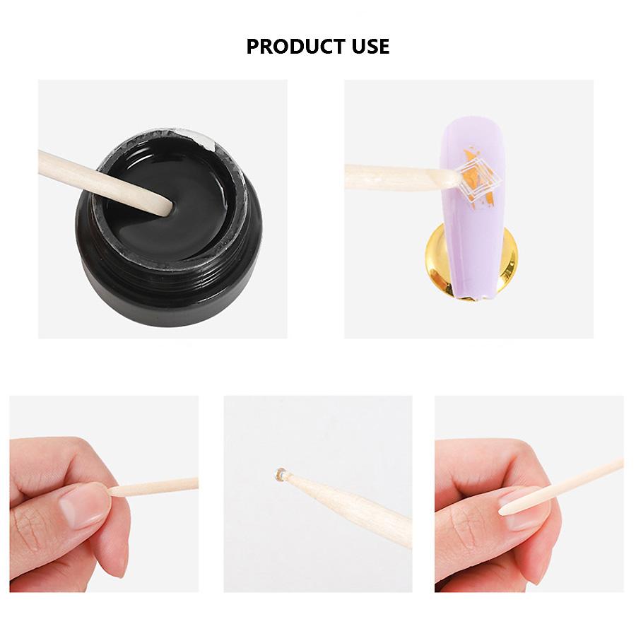 50ps Nail Art Orange Wood Stick Cuticle Pusher Remover Double Ended Dead Skin Removal Manicure Tool