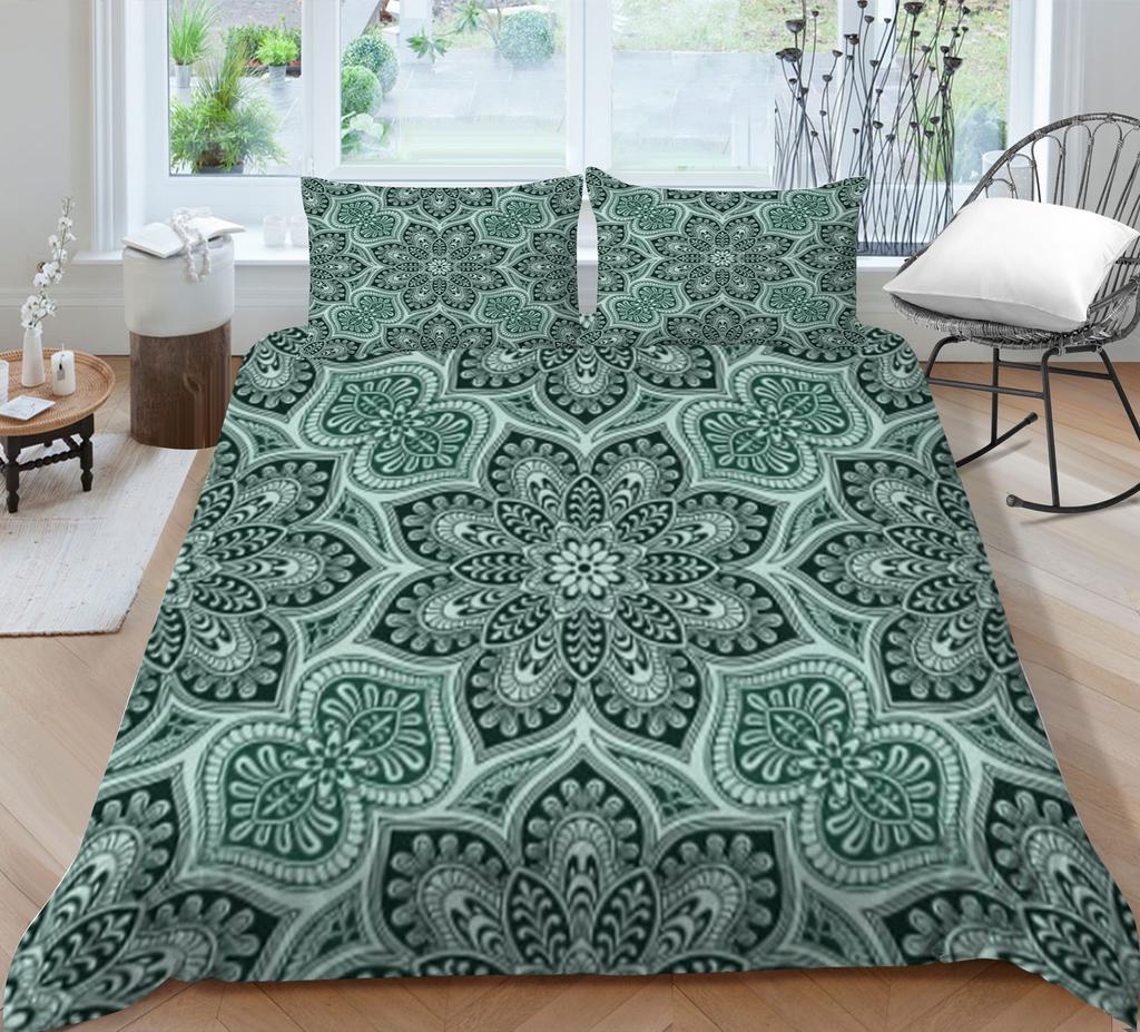 Geometric Shape Series Quilt Cover Pillowcase Two Three Piece Set Polyester 3D Digital Printing