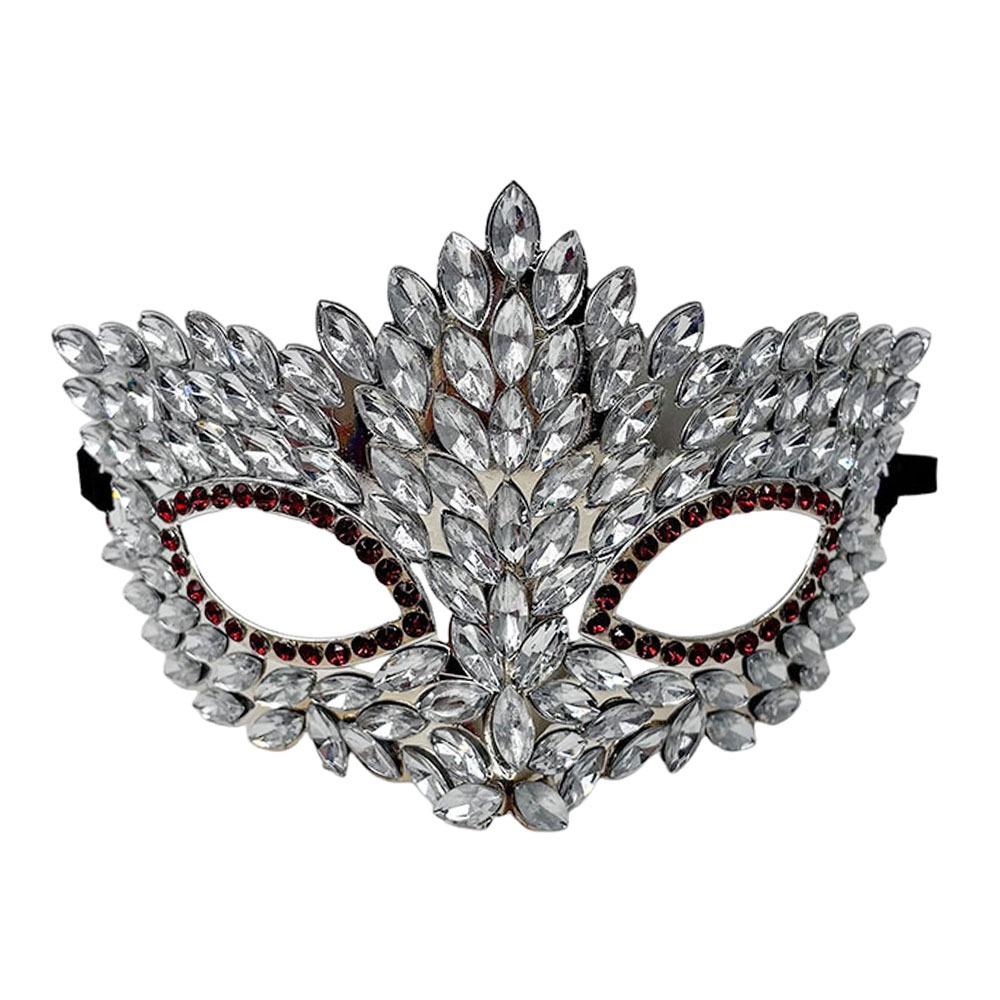Shiny Acrylic Crystal Half Face Mask Full Jewelry Cosplay Mask Gift Idea Rave Mask Halloween Event