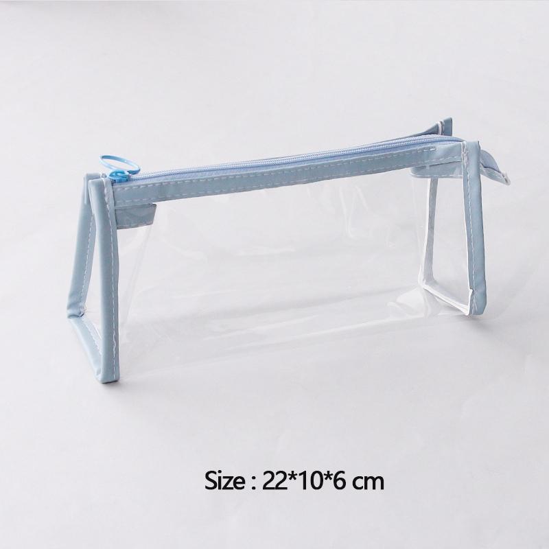 Прозрачный пенал большой вместимости, косметичка на молнии, водонепроницаемый чехол для хранения канцелярских принадлежностей, школьные принадлежности