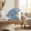 Vintage Wooden Fish Ornaments Mediterranean Style Nautical Fish Decoration  Office Desk