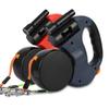 Double-Ended Traction Rope Auto Retractable Dual Dog Leash With Flashlight Waste Bag Box Roulette Dogs Strap 3m Pet Supplies