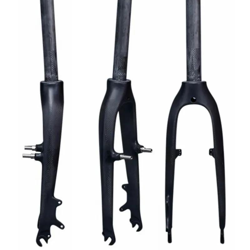 BIKE Carbon fork Cycling Folding BMX Bike Front Fork Bicycle bike Parts Axle Width 100mm Fit for 20 inch Disc Brake V Brake