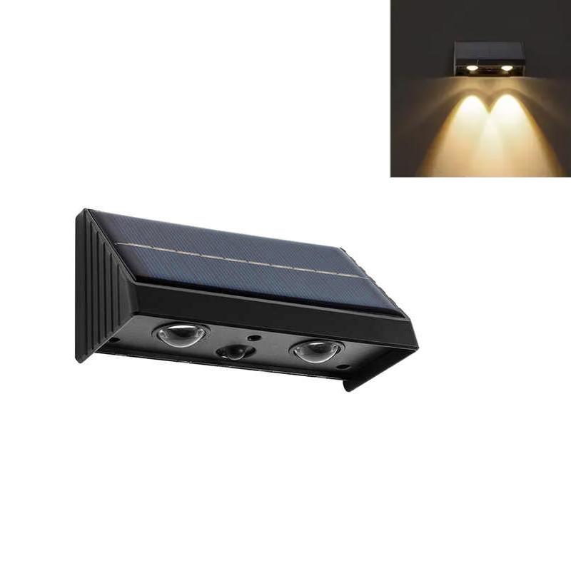 НОВЫЙ солнечный настенный светильник наружное освещение IP54 водонепроницаемая светодиодная лампа автоматическое освещение ночью для сада, двора или балкона