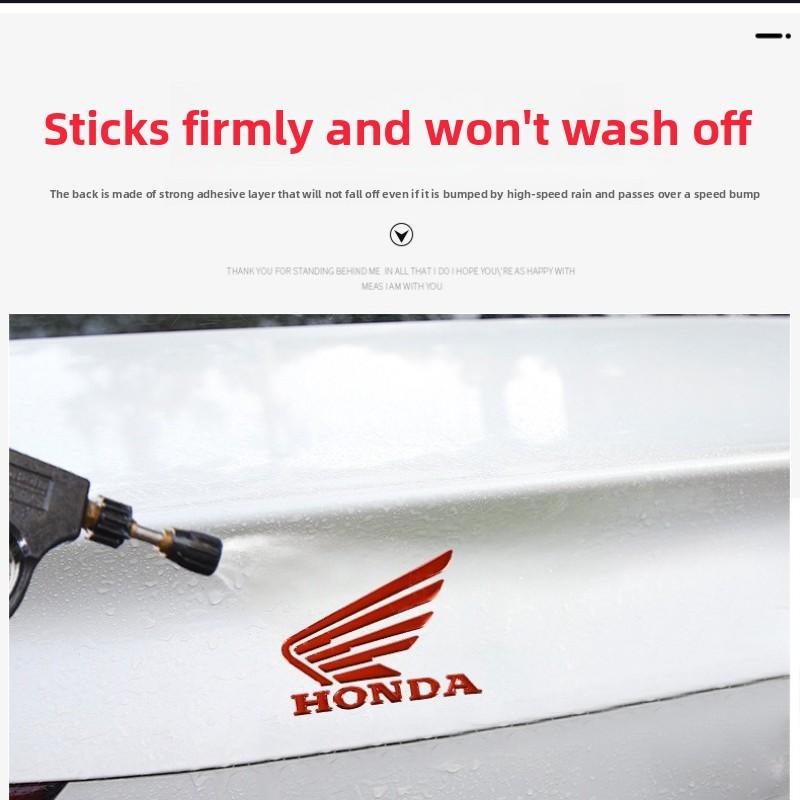 CKU5 Honda Sticker Logo Wing 3D For Motorcycle Decoration motorbike stickers Fuel Tank Body Tail Wing Side Pcx160nss 350pcx 125cbr