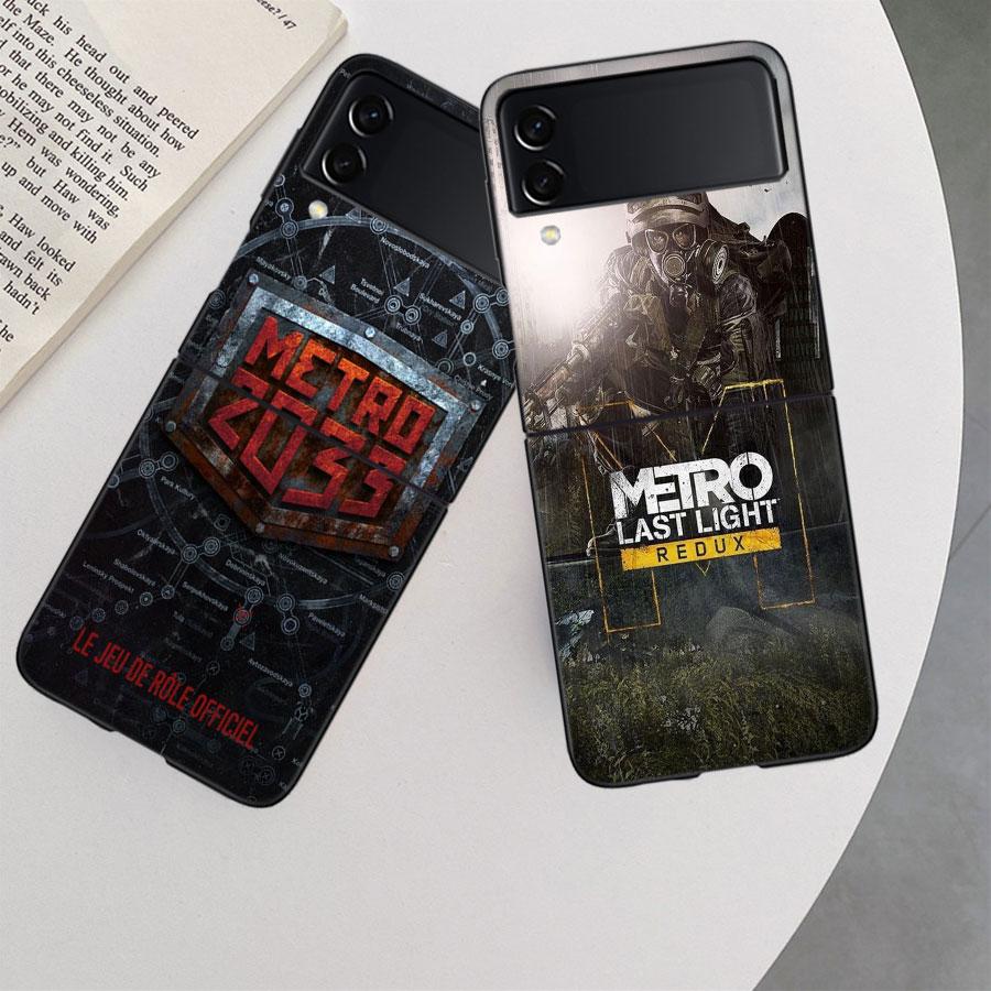 Чехол для телефона Metro 2033 для Samsung Z Flip 7 6 5G Galaxy Z Flip 5 4 3 Черный Жесткий Чехол-Крышка Роскошный ПК Корпус Coque