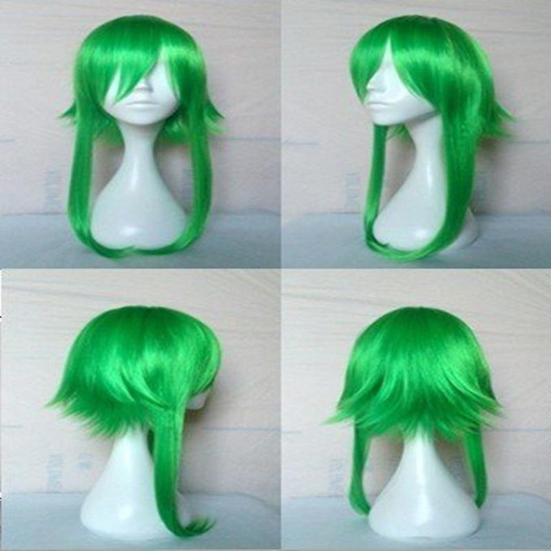 HAIRJOY Women VOCALOID GUMI Cosplay Wig Green Heat Resistant Synthetic Hair Medium Length Straight Costume Wigs