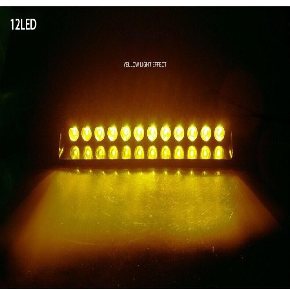 Ночной рыцарь 12 светодиодных полицейских стробоскопов Аварийная присоска Предупреждающая лампа Вспышка Тире Лампа Мигающая сигнальная лампа на лобовом стекле