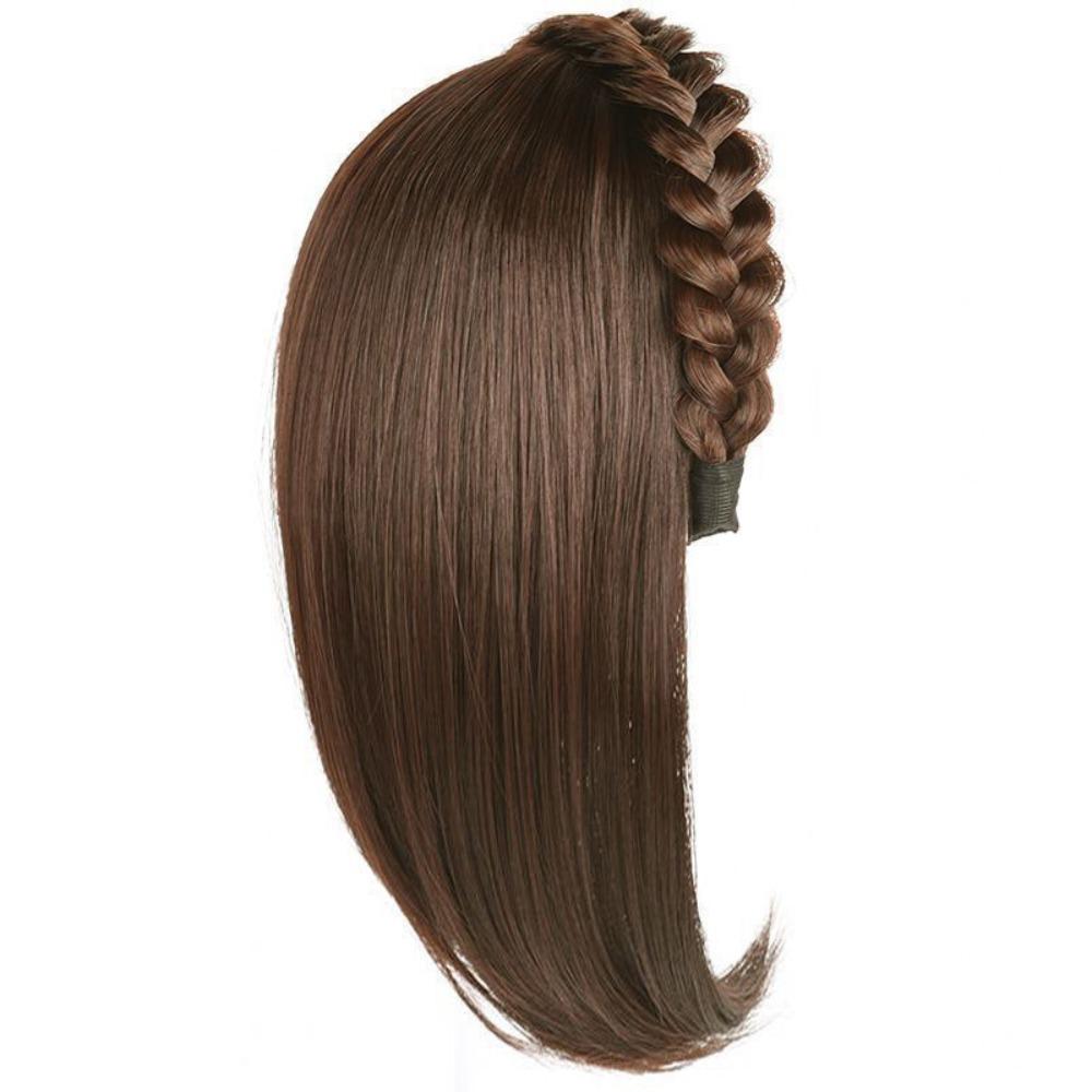 Заколка-полуободок, парик-обруч для волос, сменный блок, заплетенный в косу рыбий хвост, накладка для волос, вечеринка