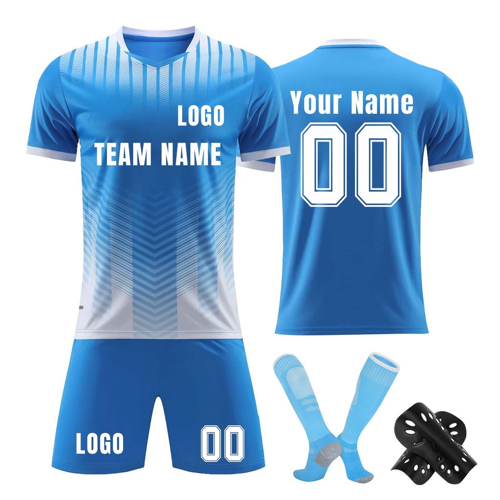Personalised Shirts Kit Mens Girls With Name Number Custom Football Jerseys For Boys Training Suit