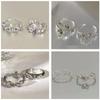 2pcs Adjustable Finger Rings Crystal Jewelry Accessories Korean Opening Ring Women