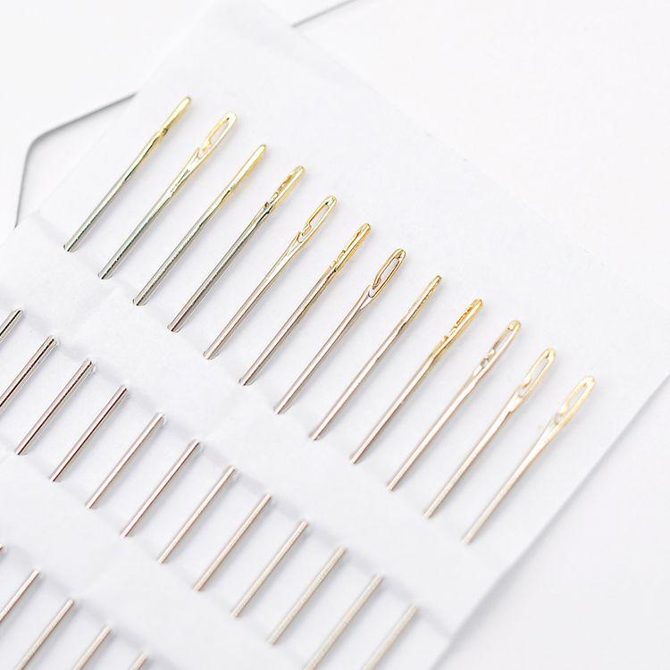 Бытовые ручные инструменты с боковым отверстием 12 шт. швейные принадлежности иглы разных размеров из нержавеющей стали уникальные