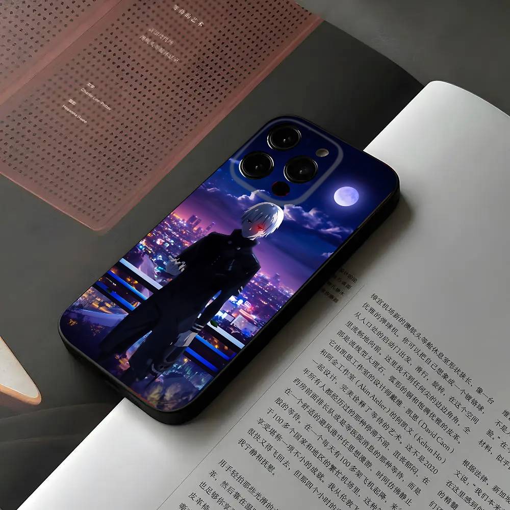 R-Токийский гуль Канеки Кен Чехол для телефона для iPhone 16 15 11 13 14 Pro Max 7 8 Plus X Xr Xs Max 12mini Черный корпус