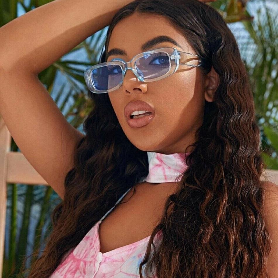 Унисекс очки Uv400 модные винтажные солнцезащитные очки женские/мужские брендовые дизайнерские ретро прямоугольные солнцезащитные очки популярные цветные квадратные очки