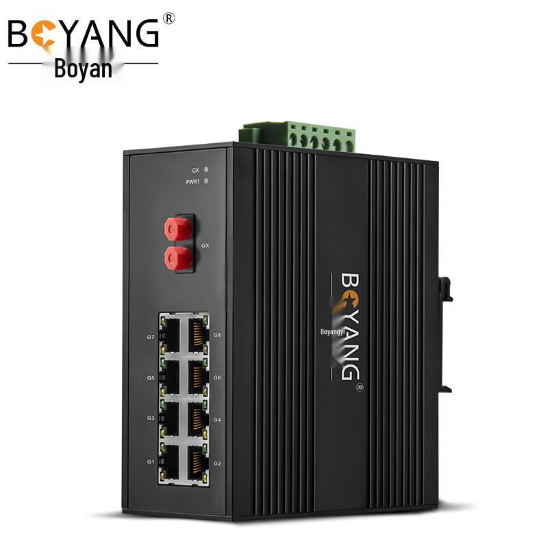 BOYANG Industrial POE Gigabit Fiber Optic Media Converter