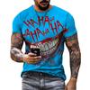 Terrifying Skull 3D Printed Short Sleeved T-shirt Summer Breathable Polyester Simple Round Neck Top