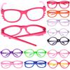 Toys Clothes Cool Girl Accessories Round Frame Eyewear Doll Glasses Clear Lens Miniature Eyeglasses