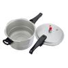 Double Bottom Pressure Cooker Kit Kitchen Bar Aluminum Alloy Pressure Cooker Beans Meats Vegetables Soups Cooking 6.3L