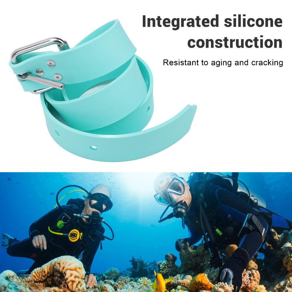 Silicone Freediving Weight Belt Adjustable Spearfishing Weight Belt Scuba Weight Belt Freediving