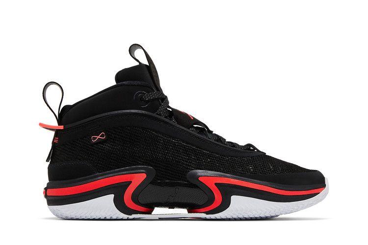 Мужские кроссовки Jordan 36 PF Infrared 23 (Белая подошва) Черный/Инфракрасный 23