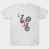 Мужская черная футболка с принтом Freestyle Bmx Rider Печать на трансферной бумаге без вырезания Хлопковая футболка