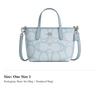 COACH City Coated Canvas Tote Bag, Shopping Bag, Shoulder Bag, Handbag Mini Women's Ice Blue CBM64-SVNB9