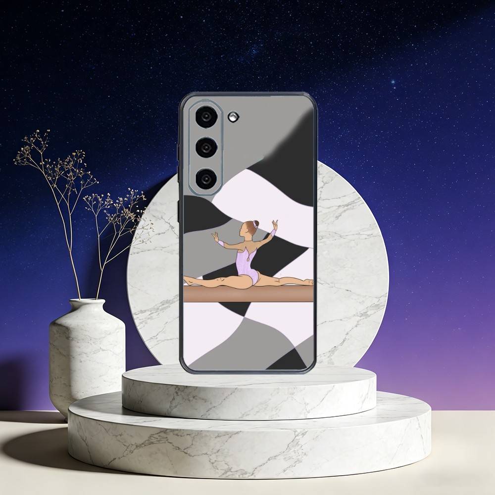 Чехол для телефона GYM Girl Gymnastic для Samsung Galaxy A73,A72,A71,A70,A53,A52,A51,Другие Мягкий Черный Чехол