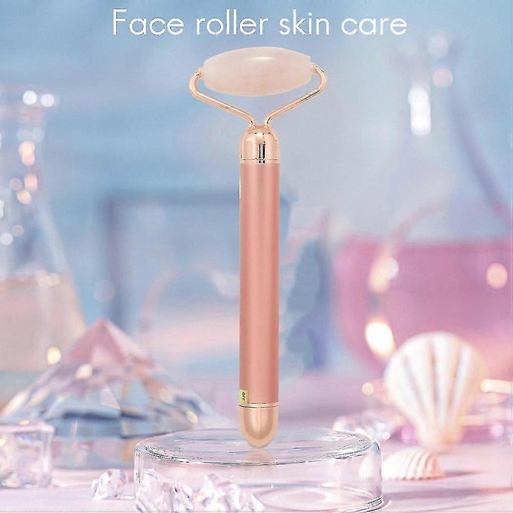 Jade Roller For Face 3 In 1 Electric Vibrating Face Roller Massager Quartz Roller Massager Skin Tig
