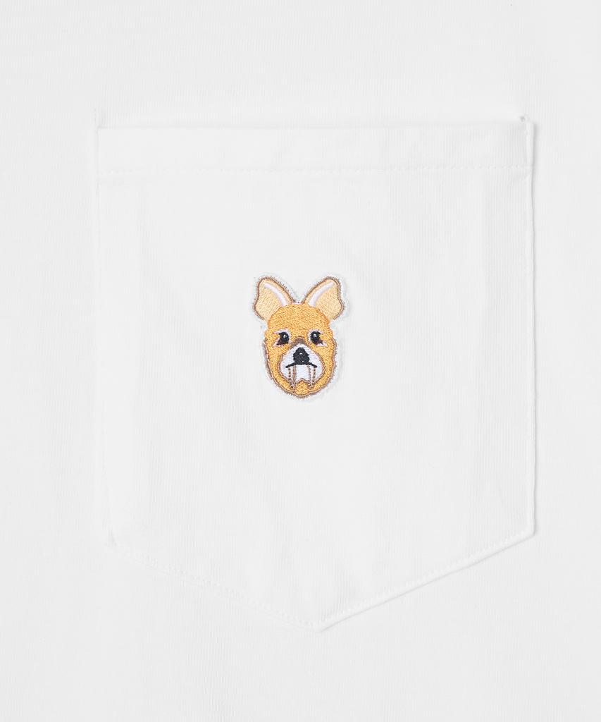 GORAMIS Pocket Goramis Face Short Sleeve T-Shirt [White]