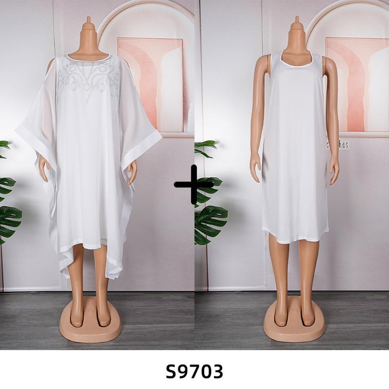 Plus Size Women's Fashion Casual Dress Two Piece Suit