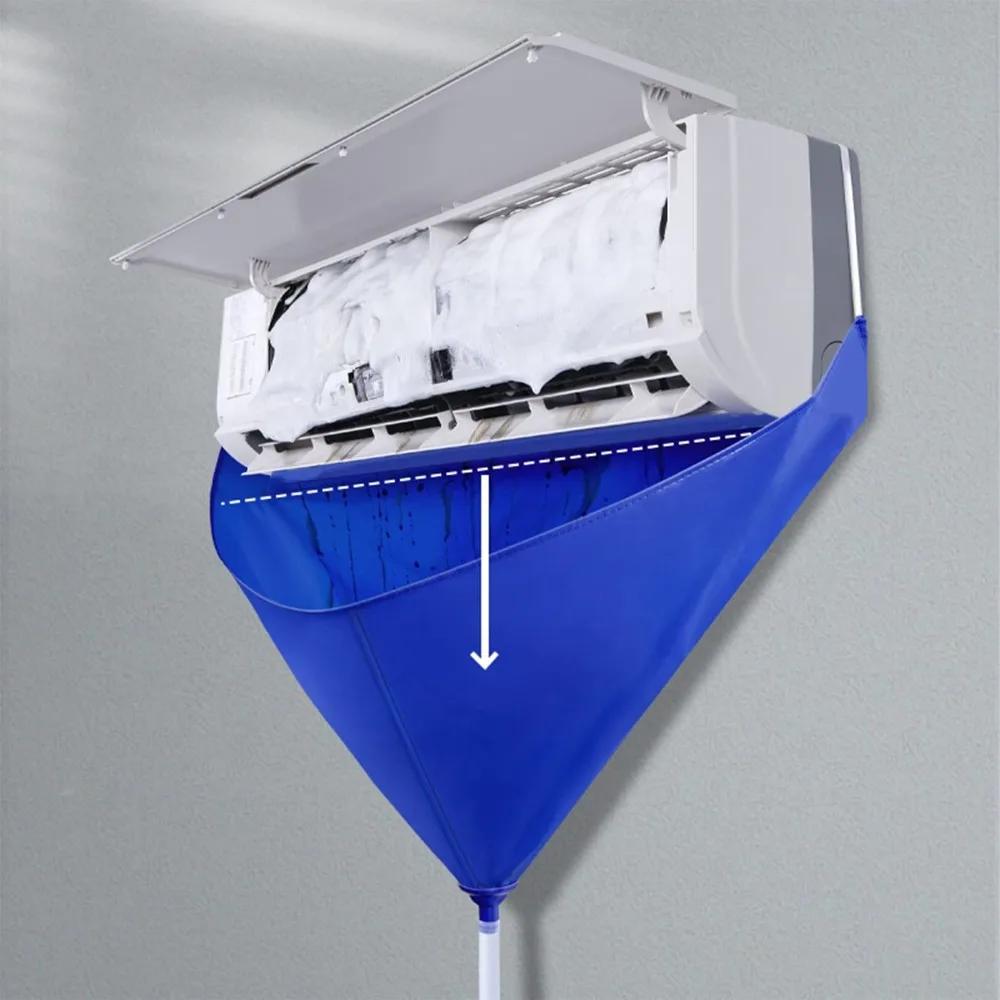 5 шт. Набор для чистки кондиционера, водонепроницаемый раздельный мешок, многоразовый чехол для мытья пыли, бытовые настенные чистящие средства