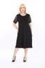 Женское платье большого размера, черное платье с рукавами 4C-17931
