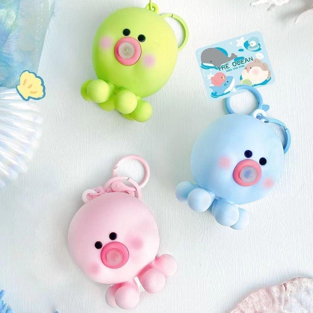 Силиконовый кулон-осьминог, кукла-осьминог, брелок, подарок на день рождения