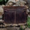 Handmade Leather Messenger Bag Full Grain Buffalo Leather Office Briefcase Bag for Men and Women Leather Laptop Bag Satchel Shoulder Bag