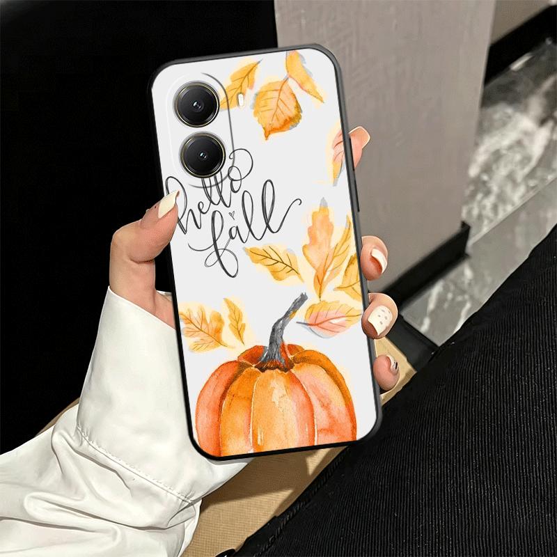 Pumpkin Happy Fall Autumn Soft Phone Case for Xiaomi Poco X5 X6 X7 X8 Pro Max X3 F7 F8 Ultra M8 M7 M6 M5 Redmi 15 15C 14C 13C 12