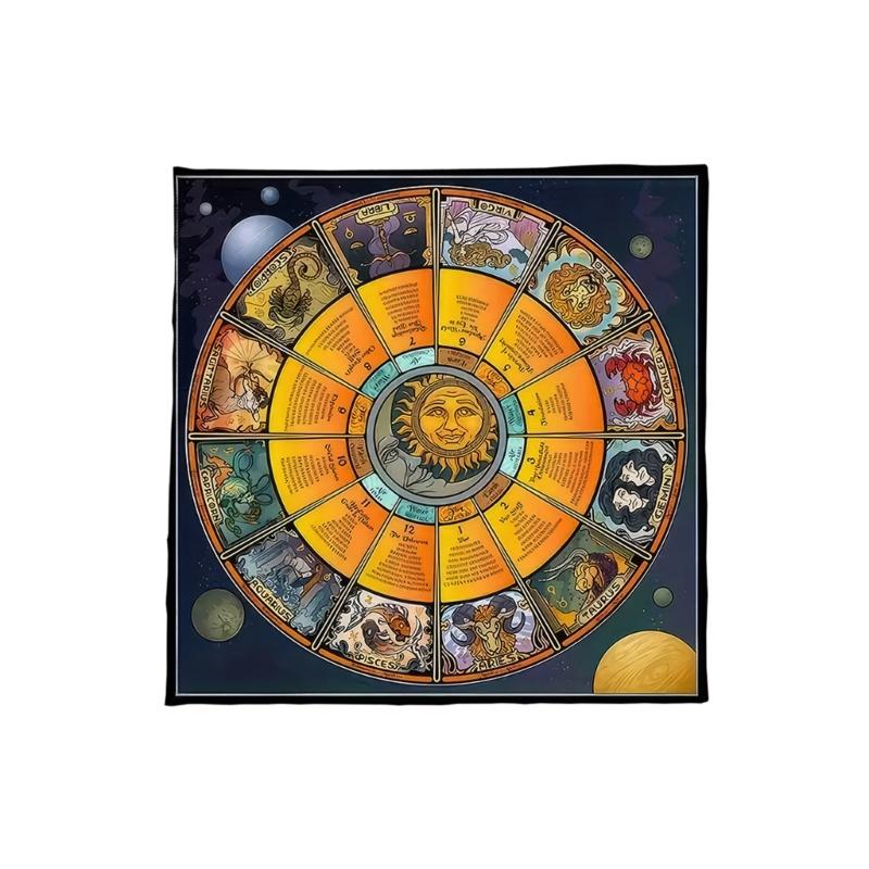Созвездия Узор Астрология Скатерть Таро Гадания Скатерть Алтари Ткань Гадания Настольная игра Аксессуар