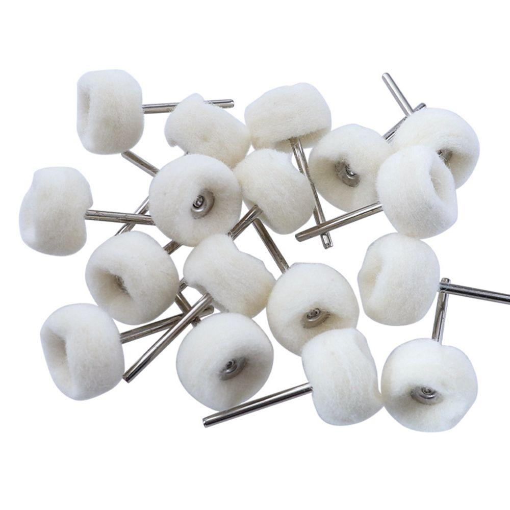 Thread Wool Felt Brush Buffer Polishing Felt Grinding Sanding Head Abrasive Buffing Wheel 3mm Shank