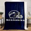 Seattle Seahawks Helmet Logo Blanket Design Flannel blanket for bedroom, living room, sofa, and nap sofas.