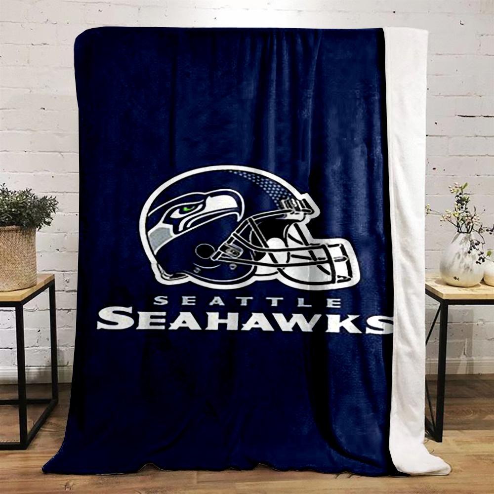 Seattle Seahawks Helmet Logo Blanket Design Flannel blanket for bedroom, living room, sofa, and nap sofas.