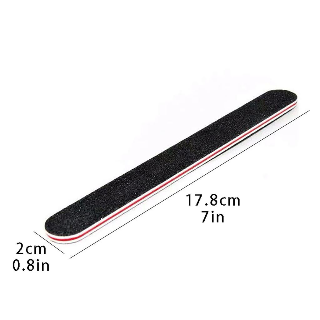  Double-sided Nail File Emery Board Manicure Tool And Buffer Gravel 100 / 180