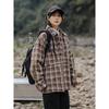 2024 Letter Long Sleeve Shirt Japanese Hong Kong Style Ins Loose Shirt Boys Summer Trendy Versatile Casual Coat